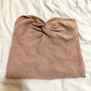 Knitted Tube Top in Beige